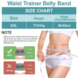 CATOR Postpartum Belly Belt for Women, Belly Belt Pregnancy, Belly Band After Surgery, Belly Band Pregnancy, Belly Belt After Caesarean Section, Postpartum Postpartum Belt Postpartum - Schwarz