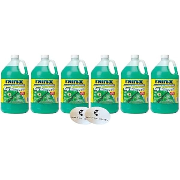 6 Pack Elite Tool Center Rain X Green Windshield Washer
