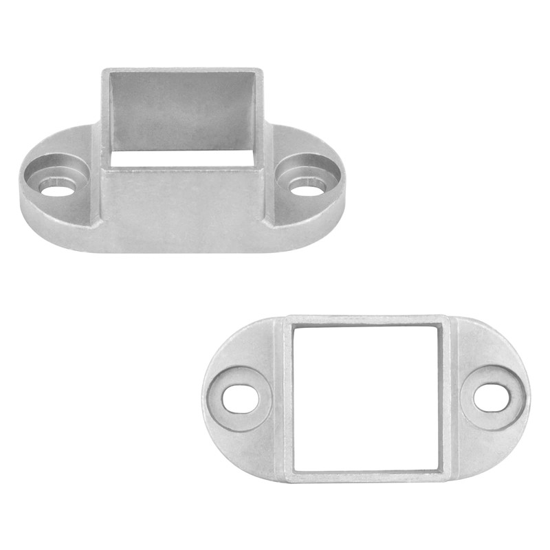 10 Pack 1-1/2" x 1-1/2" Square Post Flange Base, Aluminum