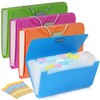 Pack of 4 Expanding Folders, A6 Index Card Box, A6