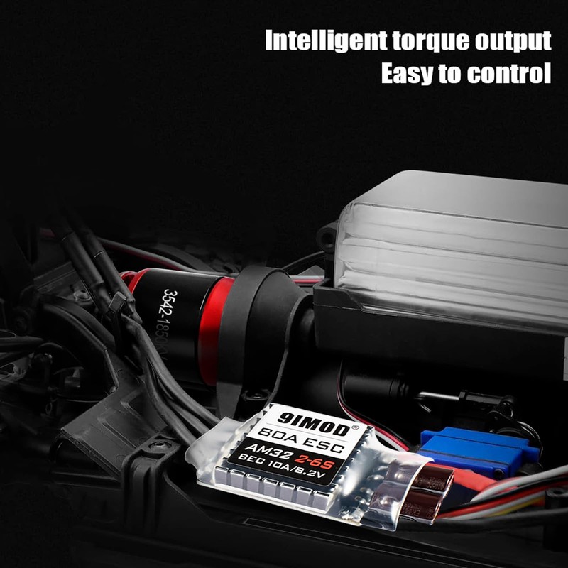 2-in-1 AM32 80A RC Crawler ESC, Brushless ESC 5.2-8.2V BEC