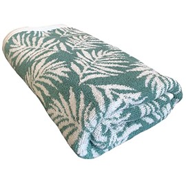 Sue Rossi 100% Turkish Combed Cotton Hand Or Bath Towels, Very Soft & Absorbent, Quick Dry 500gsm Thick, Multipurpose Premium Plush Bathroom Or Kitchen Towel, Hotel Quality (Bath Towel, Green Leaf)