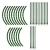 16 Pcs Plant Support Stake Peony Support Ring Cage Half