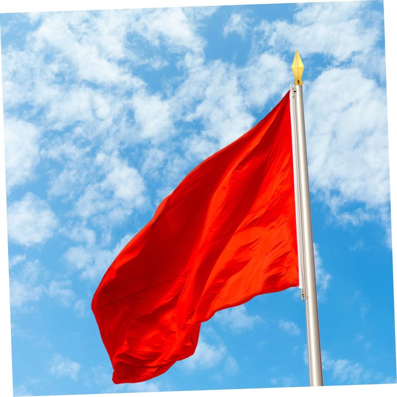 Operitacx Pack of 2 Flag Pole Head Aluminium Large Gold