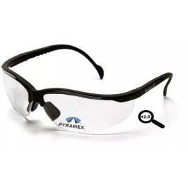 Pyramex V2 Readers~Black Frame/Clear +2.0 Lens~#SB1810R2