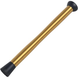 Lexenic Dual-End Heads Cocktail Muddler – Stainless Steel 32cm/12.6 Inch Bar Tool for Mojitos, Old Fashioned, Margaritas & More – Durable & Easy to Clean (Gold)