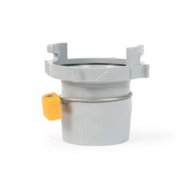 Camco Easy Slip Straight Hose Adapter with Slip-Lock Rings - Securely Connects Your Sewer Hose to RV and Stores with Sewer in Standard 4" Bumper (39173),White