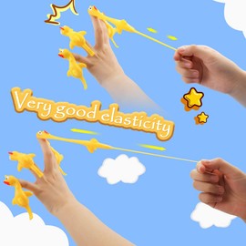 TCOTBE 10 Pack Slingshot Chicken,Slingshot Chicken Rubber Flick Flying Chicken,Funny Christmas, Flingers Stretchy Game for Boys and Girls Party Favor School Activity Fun Present