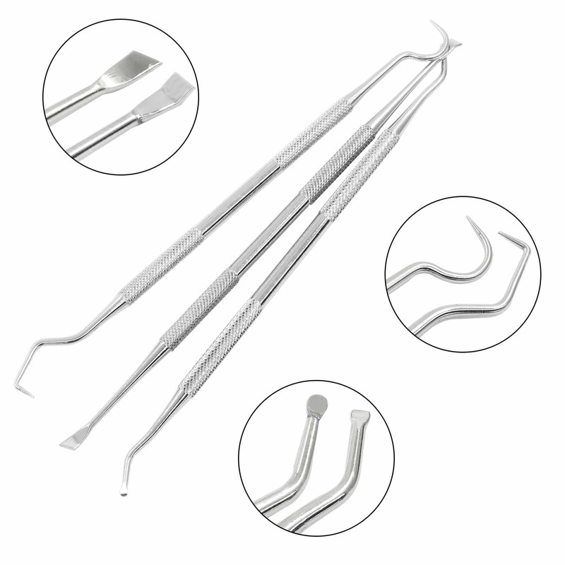Coufce 3 Pieces Stainless Double Headed Tarter Removing Tool, Pet