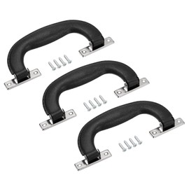 QUARKZMAN Pack of 3 Luggage Handles 151 mm / 5.94 Inch Plastic Pull Handle Travel Suitcase Housing Replacement Handles with Screws for Casing Travel Suitcase Tool Box Black