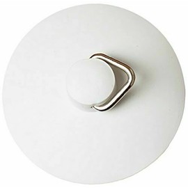 fiXte Universal Self Seating Universal Basin or Bath Plug 57mm (2.1/4 inch) in White