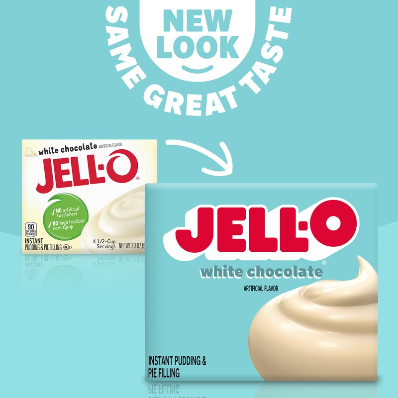 Jell-O Instant Pudding & Pie Filling Mix, White Chocolate Flavored,