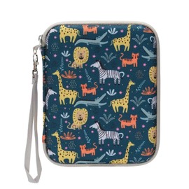 Card Case Card Holder - 80 Pockets Card Binder Folder With Zipper, Portable Card Holder Compatible with 2.3 * 3.4 Inch Yoto Card, Toy Card Box Card Organiser for Travel Camping Outdoor(Animal)