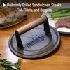 UNCO- Cast Iron Grill Press, 8.5”, Cast Iron Smash Burger