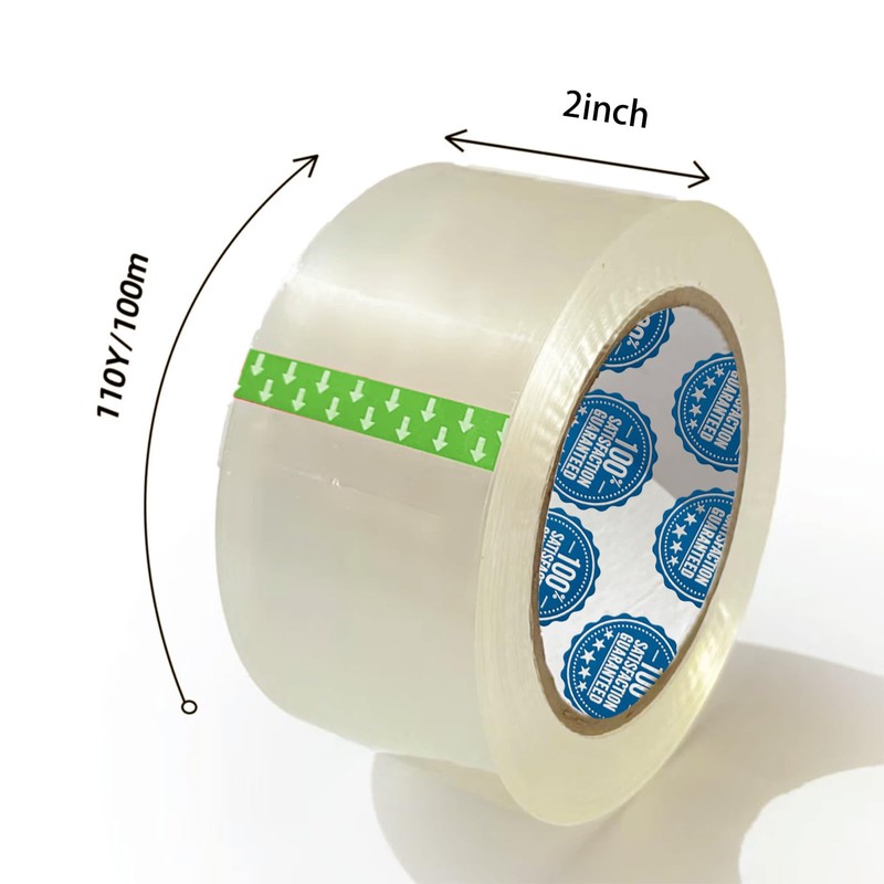 Clear Packing Tape, 2 Inch x 55 Yards, 1.6 mil