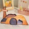 Easter Empty Tomb Scene with Cross Decor Statue Wooden Nativity