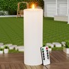 BUTHY 12" x 4" Large Outdoor Candle with Timer Waterproof