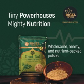 Rigel Spices | Urad Dal (4 Pounds) | Whole white | Rich in Protein