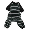 Striped Dog Pajamas Soft Stretchy Fashionable 4 Legged Puppy Pajamas