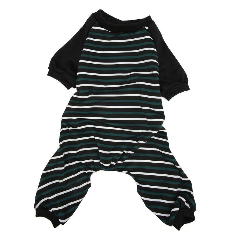 Striped Dog Pajamas Soft Stretchy Fashionable 4 Legged Puppy Pajamas