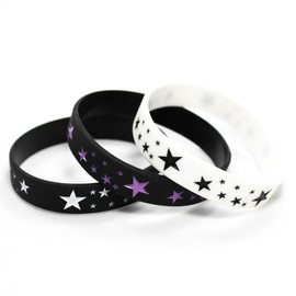 Caiyao Silicone Wristbands Bracelets Poker Star Y2K Funny Wristbands Decoration for Women Men Teen Friends Gift-3Pcs Star