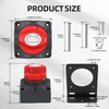 Battery Disconnect Switch with Aluminum Mounting Bracket, 12V-48V Waterproof Marine