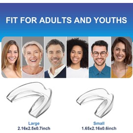 Mouth Guard for Grinding Teeth at Night, Night Guards for Teeth Grinding, Mouthguards for Grinding of Teeth, Night Mouth Guards for Teeth Grinding, Mouth Guard 4 Pack/Two Size