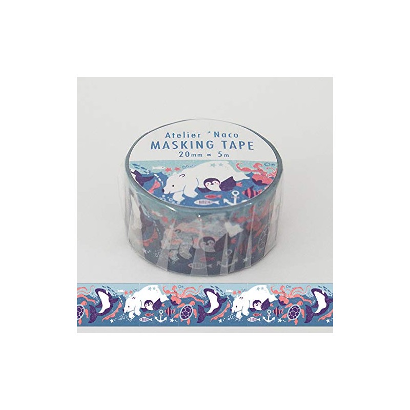Kao Kodomo no Kao Taguchi Natsuko Masking Tape Sea Animals