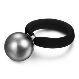 SHE'S FREE STYLE JUST FOR YOU Versailles Pearl Hair Scrunchies, Elegant French hair elastics Original Light Luxury Ponytail Holder for Thick and Thin Hair, Elegant Pearl hair ties for women (Gray)