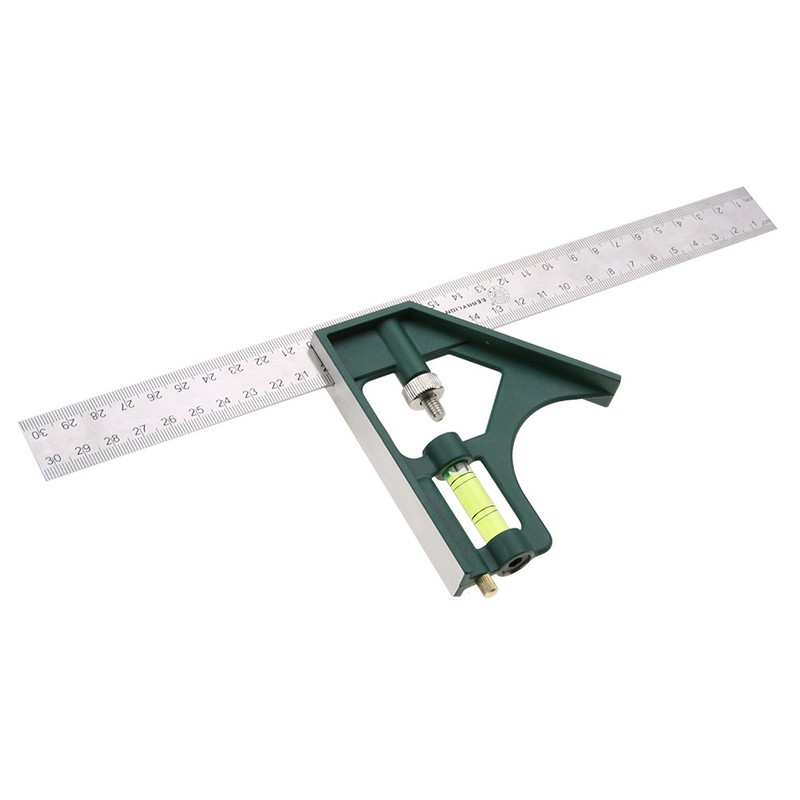 300mm Adjustable Stainless Steel Square Angle Ruler 45/90 Degree with