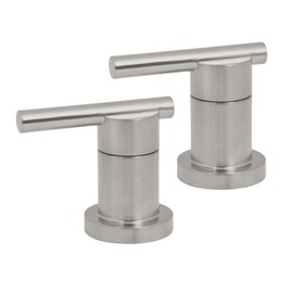 Foset ELMM-01N - Juego de 2 manerales para lavabo, taladros separados, satín