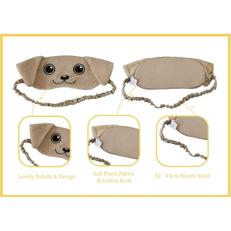 Dog Animal Plush Sleep Eyemask (Golden Labrador Retriever)