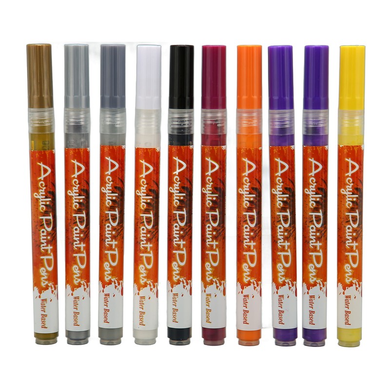 10PCS Nail Art Pen Set Colorful ABS Housing Nail Point