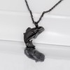 Black Fish Urn Necklace for Ashes for Men In Loving