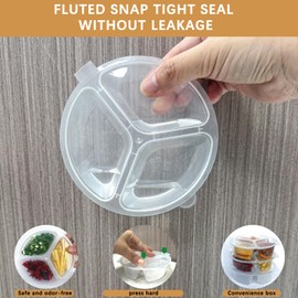 WSIOKYW 20 Piece Container Set, Reusable Snack Containers with, Lids Three Compartment Sauce, Mini for Kids and Adults, Disposable Snack Packaging Containers