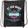 inktastic St Pete Beach Florida Drawstring Bag Black 3683f