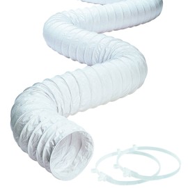 Deflecto CPH38W Hose Vinyl White 3x8 Inches