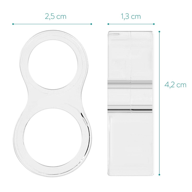 Navaris Door Handle Bumper Guards - Pack of 8 Transparent