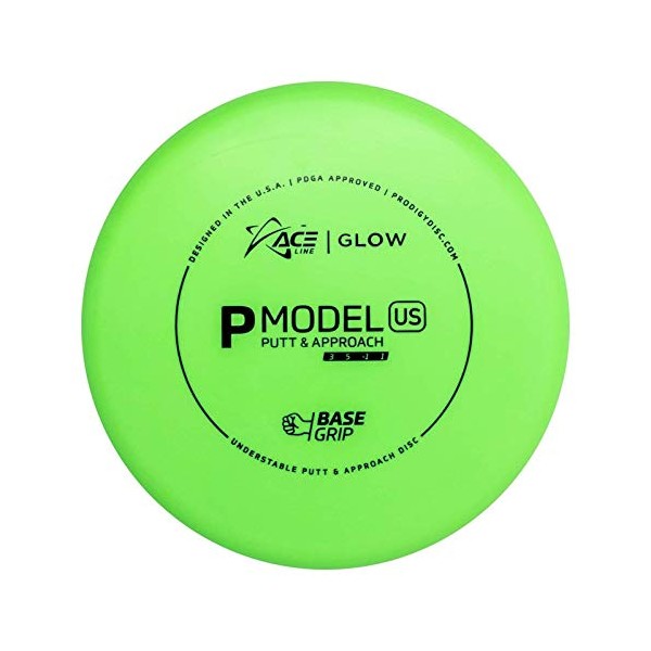 Prodigy Discs Ace Line Glow Base Grip P Model US Putter Golf Disc [Colors May Vary] - 170-175g