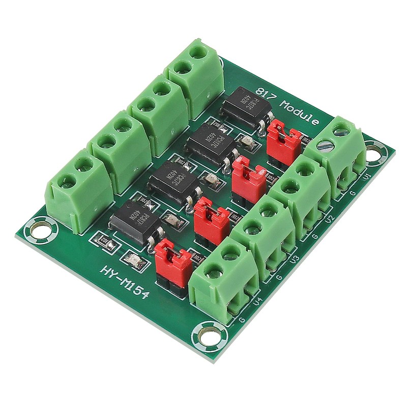 AOICRIE 4pcs PC817 4 Channel Optocoupler Isolation Board Voltage Converter