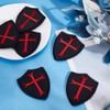 HOBBIESAY 6Pcs Knights Templar Cross Patches Christian Patches Embroidered Patch