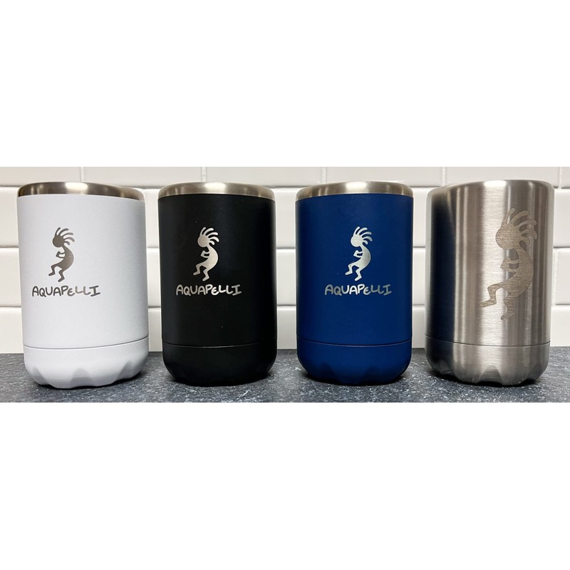 Aquapelli Vacuum Insulated Can Cooler, Regular, Stainless Steel