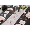 Santex 7344-18-30 Glittery Age Table Runner, Metal, White/Rose Gold, 18