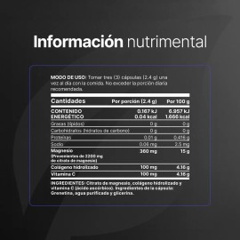 Citrato De Magnesio De 500 Cápsulas. B Life Sin Sabor