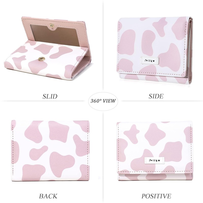 Favydov Cute Copmact Small Wallet for Women Girls Trifold Card