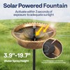 VIVOHOME Polyresin Bird Bath Bowl with Solar Fountain, 29 Inch