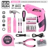 ALATIN Pink Tool Set for Women, 136 PCS Household Tool
