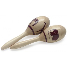 Stagg MRW-23 AFRICA Wooden 23cm Maracas, Africa Graphic