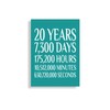 20th Anniversary Card, Birthday Card - Happy 20th Anniversary, Blank