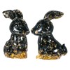 TUMBEELLUWA Pack of 2 Rabbit Crystal Figurine Resin Easter Bunny